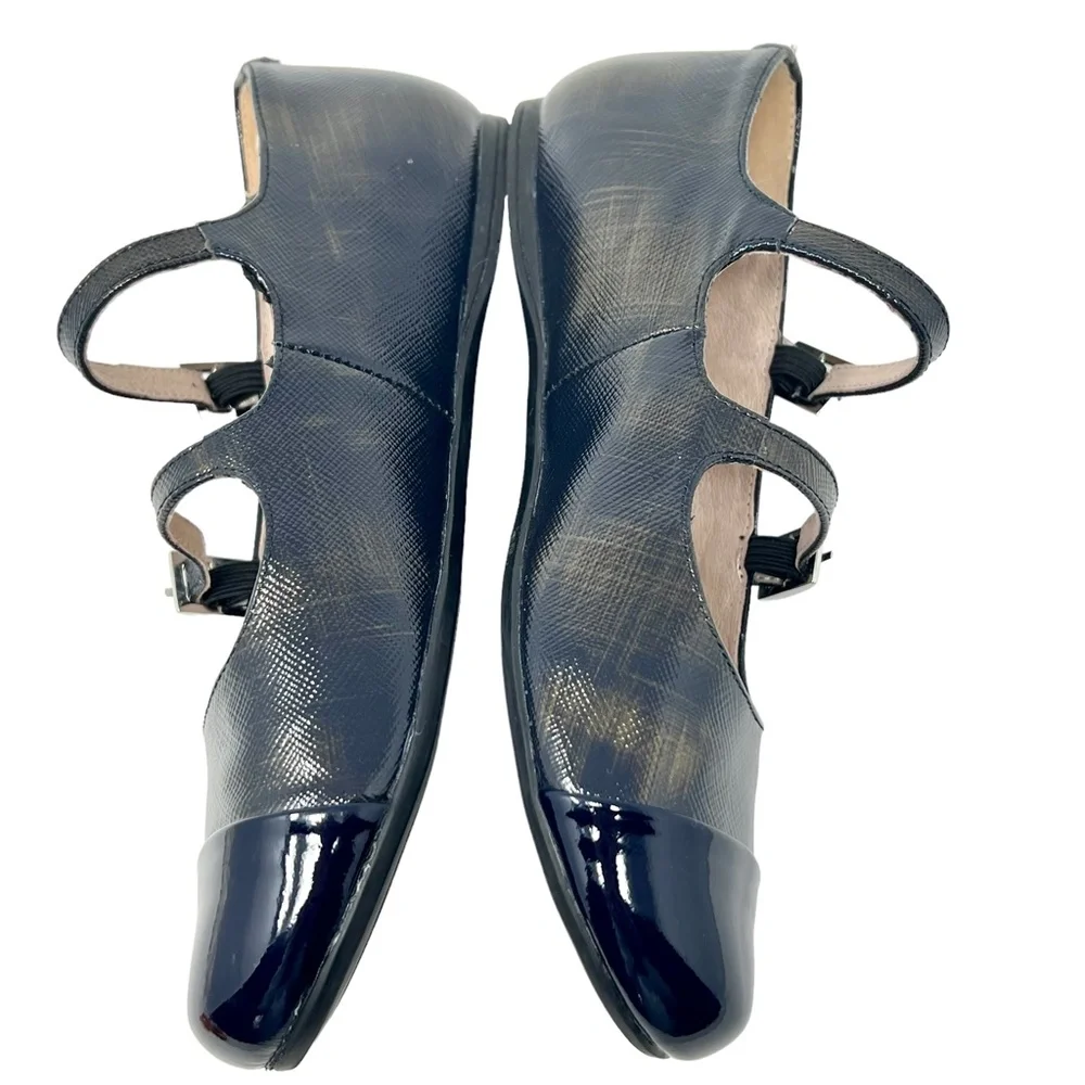 Venettini girl's 55-Sara Leather Hand Made Double Strap Mary Jane size 2.5/EU 34